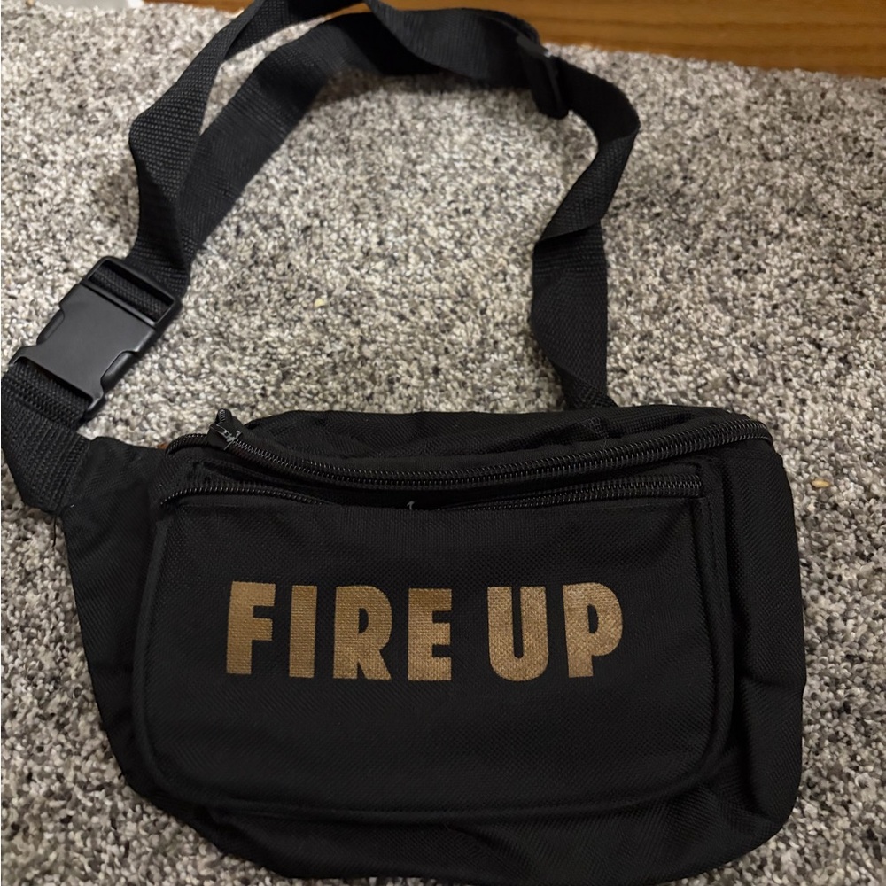 Black 'Fire Up' Fanny Pack Bag